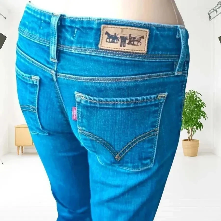 Jeans vintage y2k Levis Strauss 571, ajuste slim, cintura baixa – photo 9